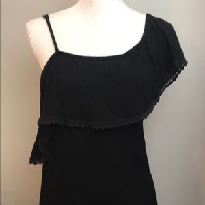 Solid black off the shoulder top